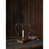 Inomhusdekoration Flamme Heart Mässing bord 28 cm