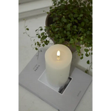 LED Blockljus Flamme Flow Vit 7,5x17,5 cm
