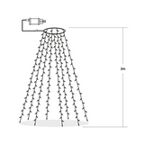 Julgransslinga Serie LED Svart 160L ww