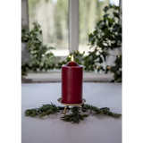 LED Blockljus Flamme Top Röd 7,5x17 cm