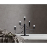 Ljusstake Milano Svart metall 5L