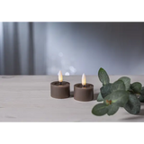 LED Värmeljus 2-pack Flamme Flow Mullvad 4x5 cm
