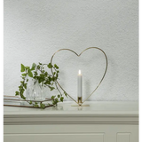 Inomhusdekoration Flamme Heart Mässing bord 28 cm