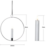 Inomhusdekoration Flamme Ring Silver hängande 30 cm