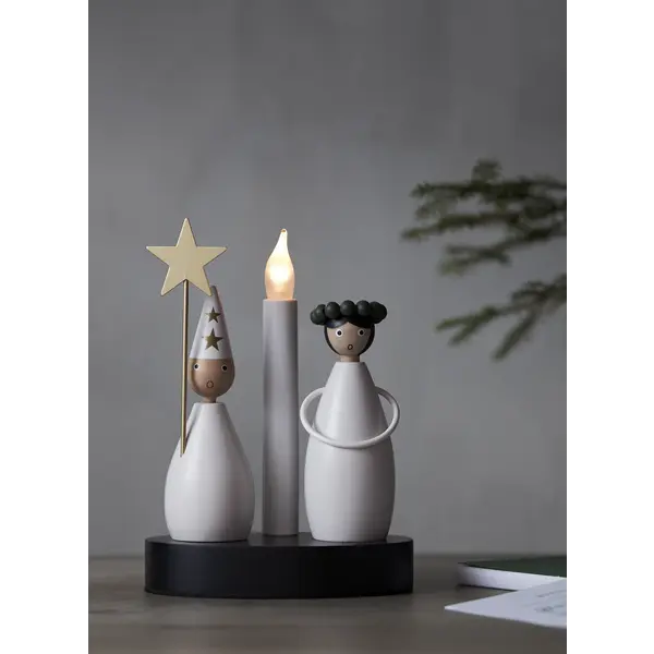 Ljusstake Christmas Joy Vit lucia 1L