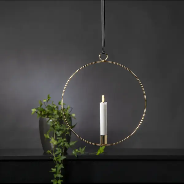 Inomhusdekoration Flamme Ring Mässing hängande 30 cm