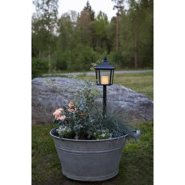 LED Gravlykta Flame Svart 14,5x52 cm