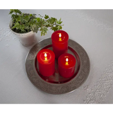 LED Blockljus Flamme Flow Röd 7,5x12,5 cm