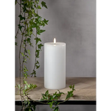 LED Blockljus Flamme Flow Big Vit 10x22,5 cm