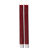 LED Antikljus 2-pack Flamme Rustic Röd 24,5 cm