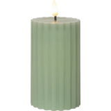 LED Blockljus Flamme Stripe Grön 7,5x15 cm