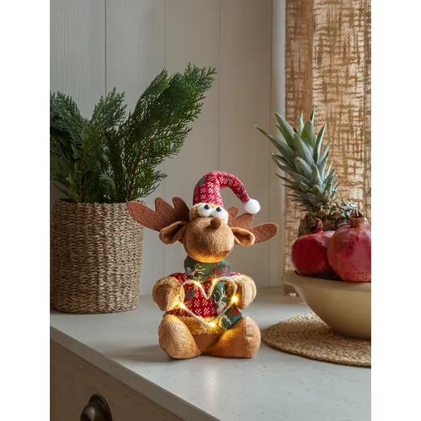 Dekorationsfigur Joylight Brun älg