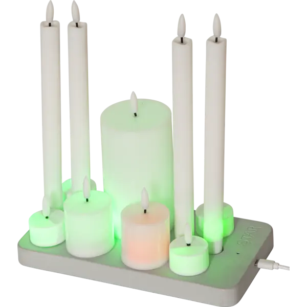 LED Ljus Flamme Charge Mix Vit mix 11 p