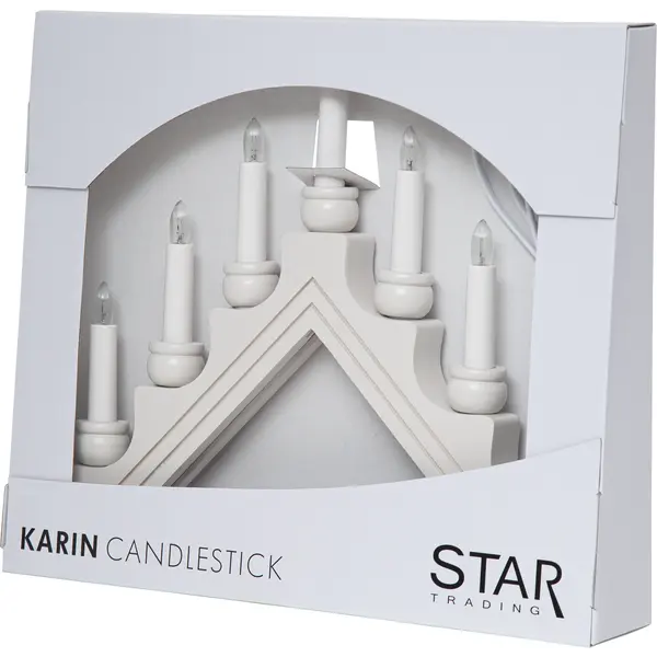 Ljusstake Karin Vit A-form 7L