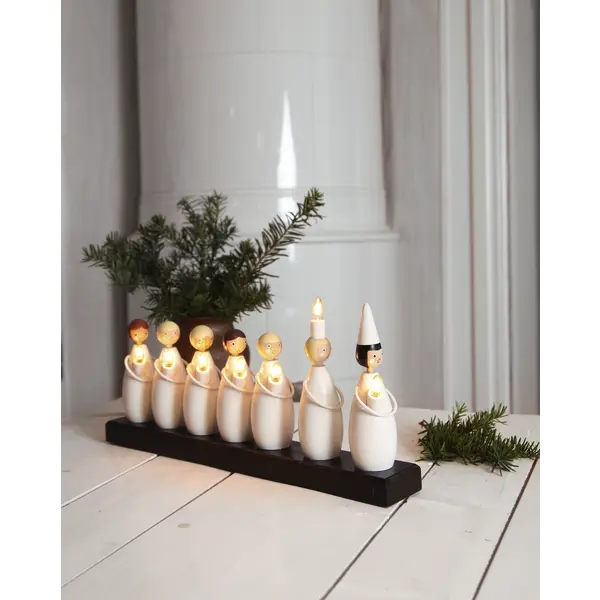 Ljusstake Luciatåg Vit 7L