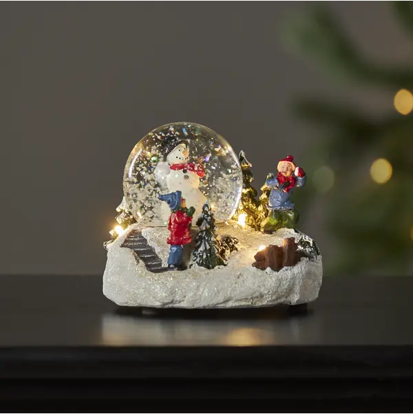 Inomhusdekoration Winterville Multi snöglob snögubbe