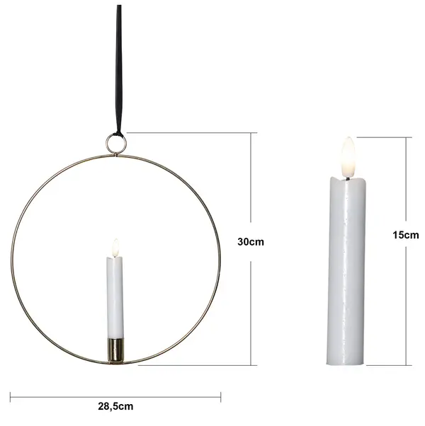 Inomhusdekoration Flamme Ring Mässing hängande 30 cm