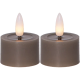 LED Värmeljus 2-pack Flamme Flow Mullvad 4x5 cm