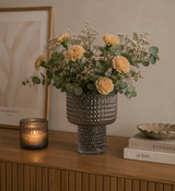 Glasvas 'Low Diamond' Grå
