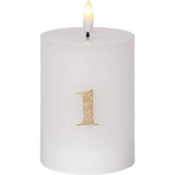 LED Blockljus 4-pack Flamme Advent Vit 7,5x12,5 cm