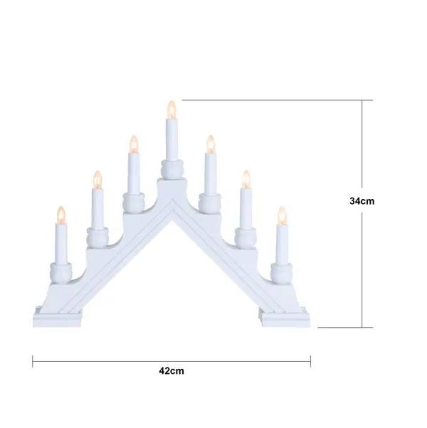 Ljusstake Karin Vit A-form 7L