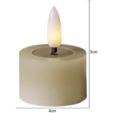 LED Värmeljus 2-pack Flamme Flow Beige 4x5 cm