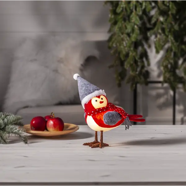 Dekorationsfigur Joylight Röd fågel