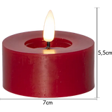 LED Värmeljus 2-pack Flamme Flow Röd 7x5,5 cm