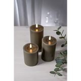 LED Blockljus Flamme Flow Mullvad 7,5x15 cm