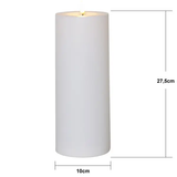 LED Ljus Flamme Rak Vit 10x27,5 cm