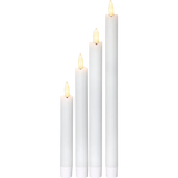 LED Antikljus 4-pack Flamme Rustic Vit 28,5 cm