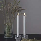 LED Antikljus 2-pack Flamme Rustic Vit 25 cm