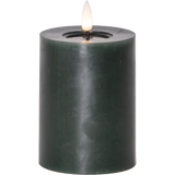 LED Blockljus Flamme Flow Grön 7,5x12,5 cm