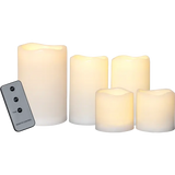 LED Blockljus Paul set of 5 Beige 10x15 cm