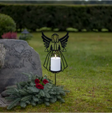 LED Gravljus Flamme Deco Svart 21,5x48 cm