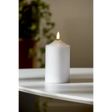 LED Blockljus Flamme Top Vit 7,5x15 cm