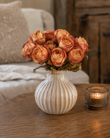 Rosa Dried Bundle persika x10 27 cm