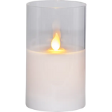 LED Blockljus M-Twinkle Transp. glas 12,5 cm