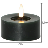 LED Värmeljus 2-pack Flamme Flow Grön 7x5,5 cm