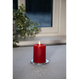 LED Blockljus Flamme Flow Röd 7,5x12,5 cm
