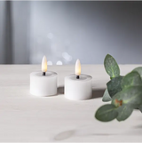 LED Värmeljus 2-pack Flamme Flow Vit 4x5 cm