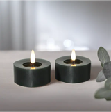 LED Värmeljus 2-pack Flamme Flow Grön 7x5,5 cm
