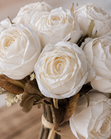Rosa Dried Bundle creme x10 27 cm