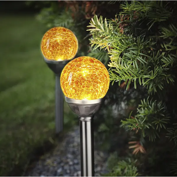 Gångbelysning Solcell 'Roma' Amber 2-pack
