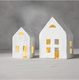 Inomhusdekoration Plain Vit hus 2st