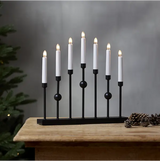Ljusstake Gustavo Svart metall 7L
