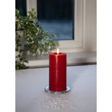 LED Blockljus Flamme Flow Röd 7,5x17,5 cm