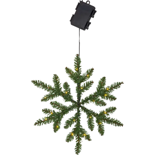 Krans Snowflake Grön 40 cm 24 L ww BO