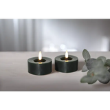 LED Värmeljus 2-pack Flamme Flow Grön 7x5,5 cm