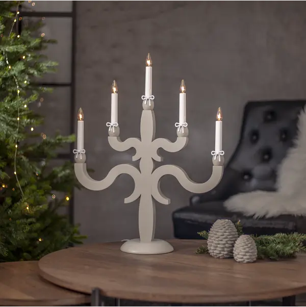 Ljusmanschett 7-pack Accessorize Vit rosett